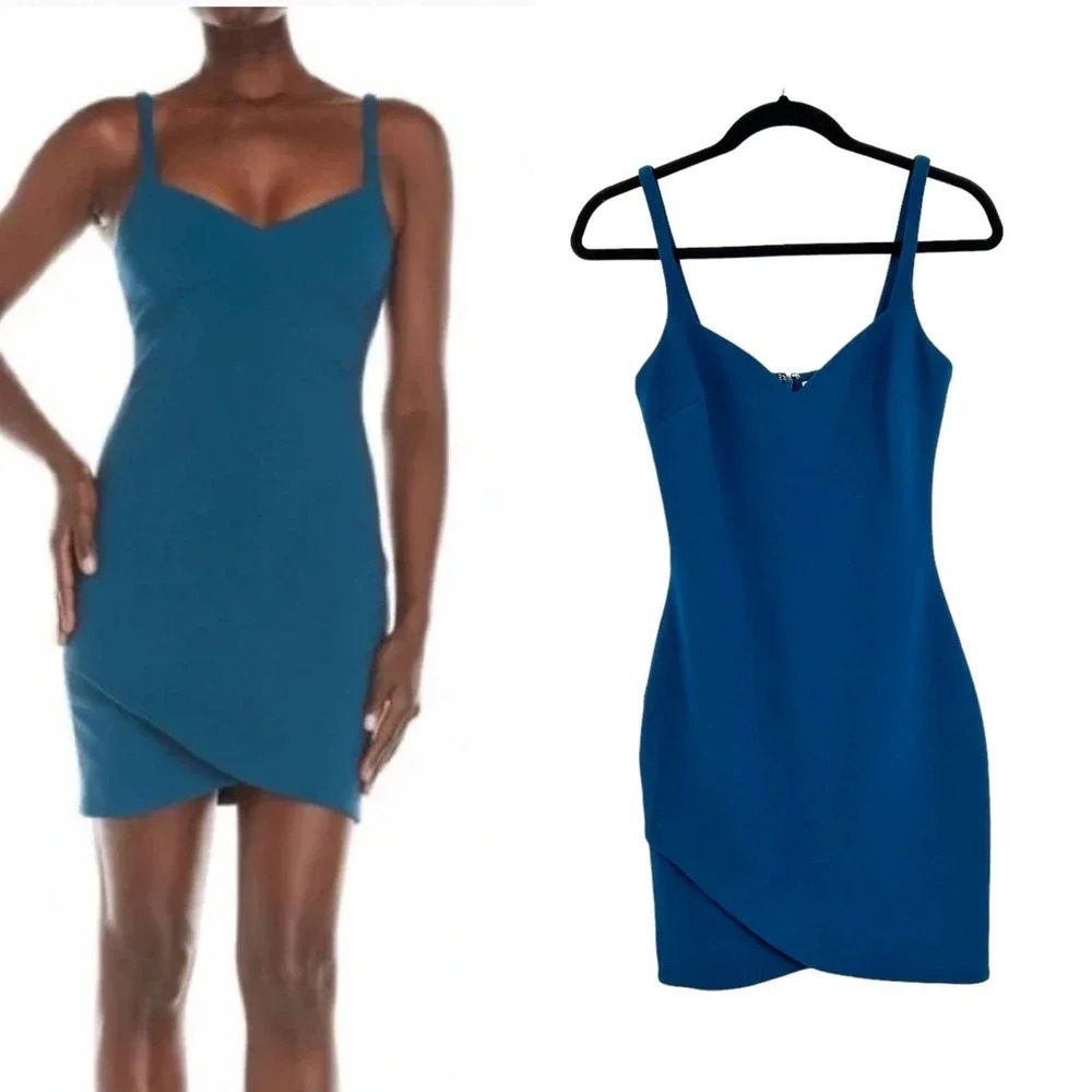 Likely Fairbanks Mini Sleeveless Cocktail Dress In Cerulean Blue Size 0‎